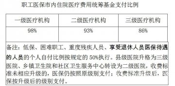 关于调整全市城镇职工医疗保险待遇标准的通知，明年1月1日起执行