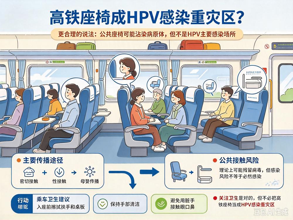 网传“高铁座椅成HPV感染重灾区”？徐州医生紧急提醒