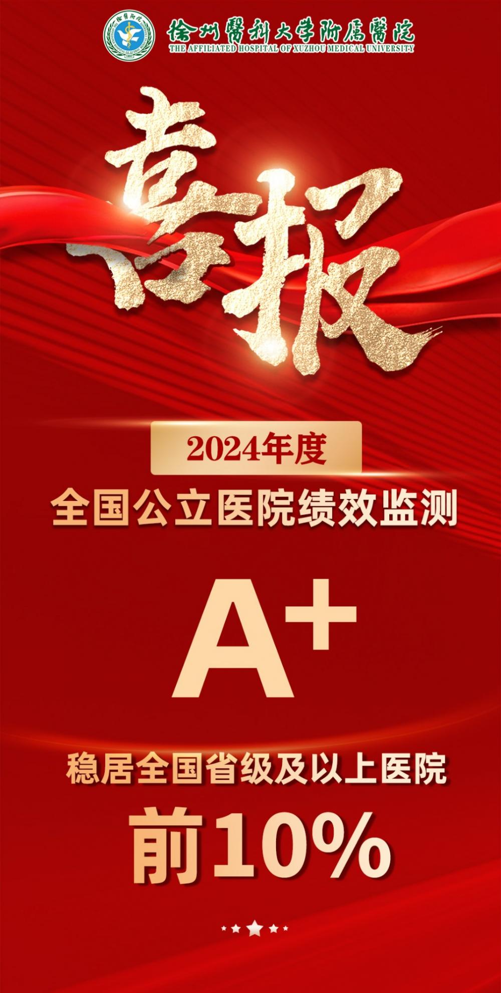 蝉联A+！徐医附院“公立医院绩效监测”稳居全国最高层级医院前10%